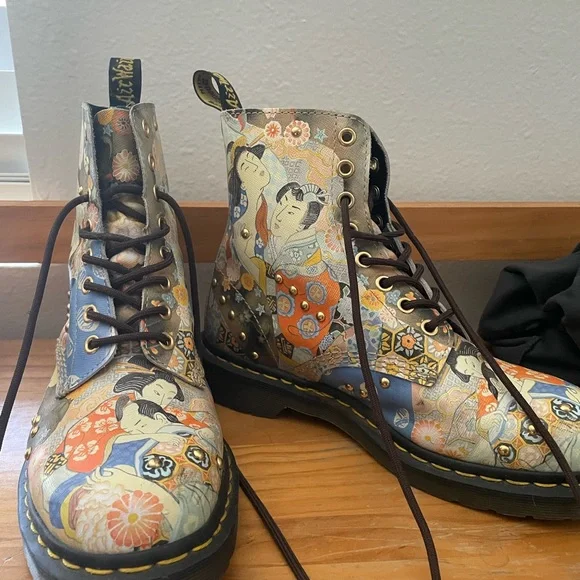 Dr. Martens 1460 Eastern Art Combat Boots - Picture 3 of 4